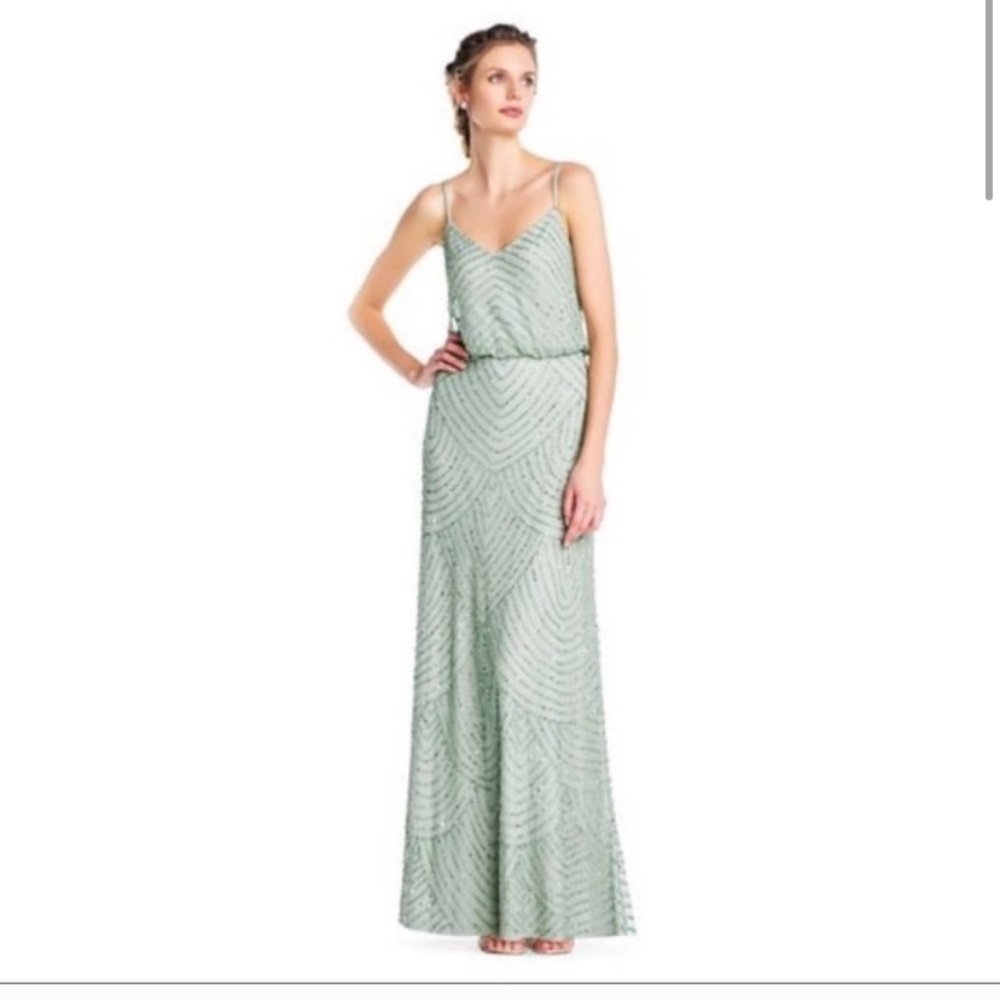 Adrianna Papell beaded blouson gown